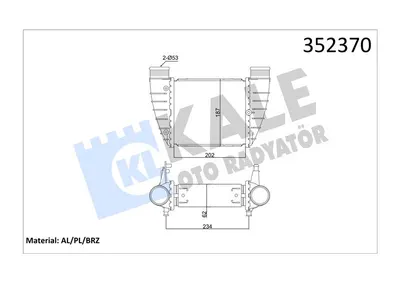 TURBO RADYATORU (INTERCOOLER) SAG AUDI A4 2,0TDI / TFSI 04>08 EXEO 1,8TSI 2,0TFSI / TDI 09>