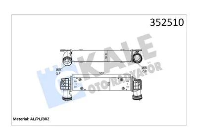 TURBO RADYATORU BMW 3 (E90 E91 E92 E93) 325D 330D 330XD 04-13 [BRAZING] [510X105