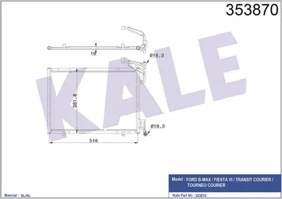 KONDENSER B-MAX,FIESTA VI,TRANSIT COURIER,TOURNEO