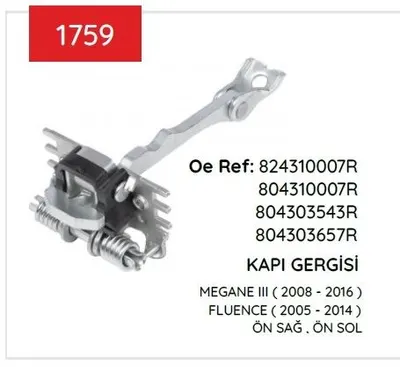 KAPI GERGISI FLUENCE ÖN 05>14 824310007R 80431007R