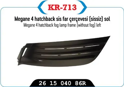 SIS FAR CERCEVESI SISSIZ SOL HATCBACK MODEL MEGANE IV