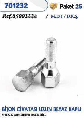 BIJON CIVATASI UZUN BEYAZ KAPLI M131