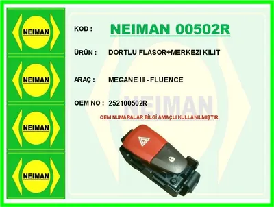 DORTLU FLASOR MERKEZI KILIT MEGANE III  FLUENCE
