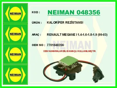 KALORİFER REZİSTANSI MEGANE I 99-03
