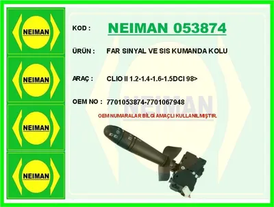 FAR SINYAL VE SIS KUMANDA KOLU CLIO II 1.2-1.4-1.6-1.5DCI 98>