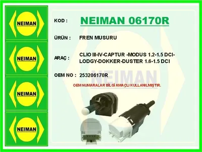 FREN MUSURU CLIO III-IV CAPTUR MODUS 1.2-1.5 DCI LODGY DOKKER DUSTER 1.6-1.5 DCI