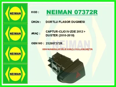 DORTLU FLASOR ANAHTARI CAPTUR 12> CLIO IV 12> ZOE 12> DUSTER 10>