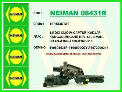TERMOSTAT 1.5 DCI CLIO IV CAPTUR KADJAR KANGOO MEGANE III IV TALISMAN CITAN A160 A180 B160 B18