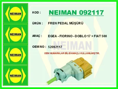 FREN PEDAL MÜŞÜRÜ EGEA FIORINO DOBLO 17> 500