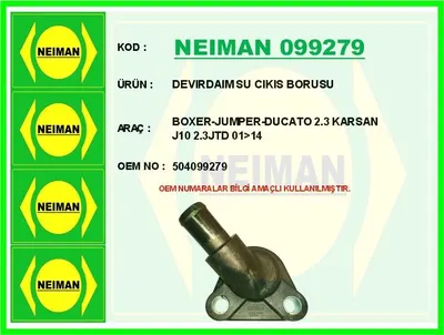 DEVIRDAIM SU CIKIS BORUSU BOXER JUMPER DUCATO 2.3 KARSAN J10 2.3JTD 01>14