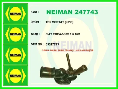 TERMOSTAT (90°C) FIAT EGEA 500×1.6 16V