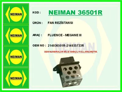 FAN REZİSTANSI FLUENCE - MEGANE III