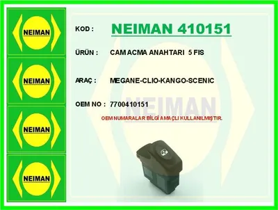 CAM ACMA ANAHTARI 5 FIS MEGANE CLIO KANGOO SCENIC