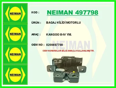 BAGAJ KİLİDİ MOTORLU KANGOO 3-4 YM.