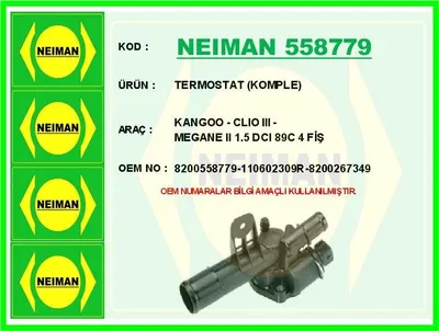 TERMOSTAT 89°C KANGOO - CLIO III - MEGANE II 1.5 DCİ