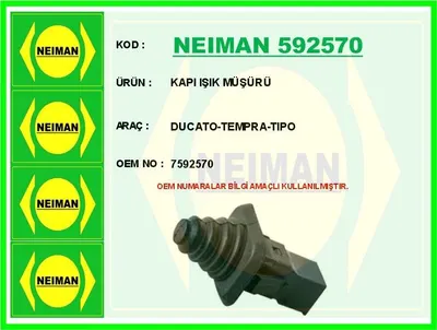 KAPI IŞIK MÜŞÜRÜ DUCATO-TEMPRA-TIPO
