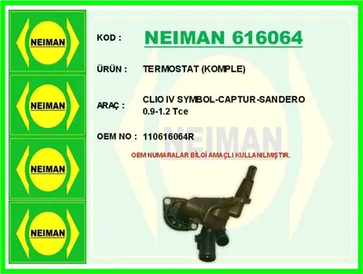 TERMOSTAT (KOMPLE) CLIO IV SYMBOL-CAPTUR-SANDERO 0.9-1.2 Tce